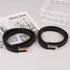 Women Thin Belt Black Gold Silver Metal Buckle Belt Pu Casual Leather Waist Belt Trouser Dress Decoration Waistband
