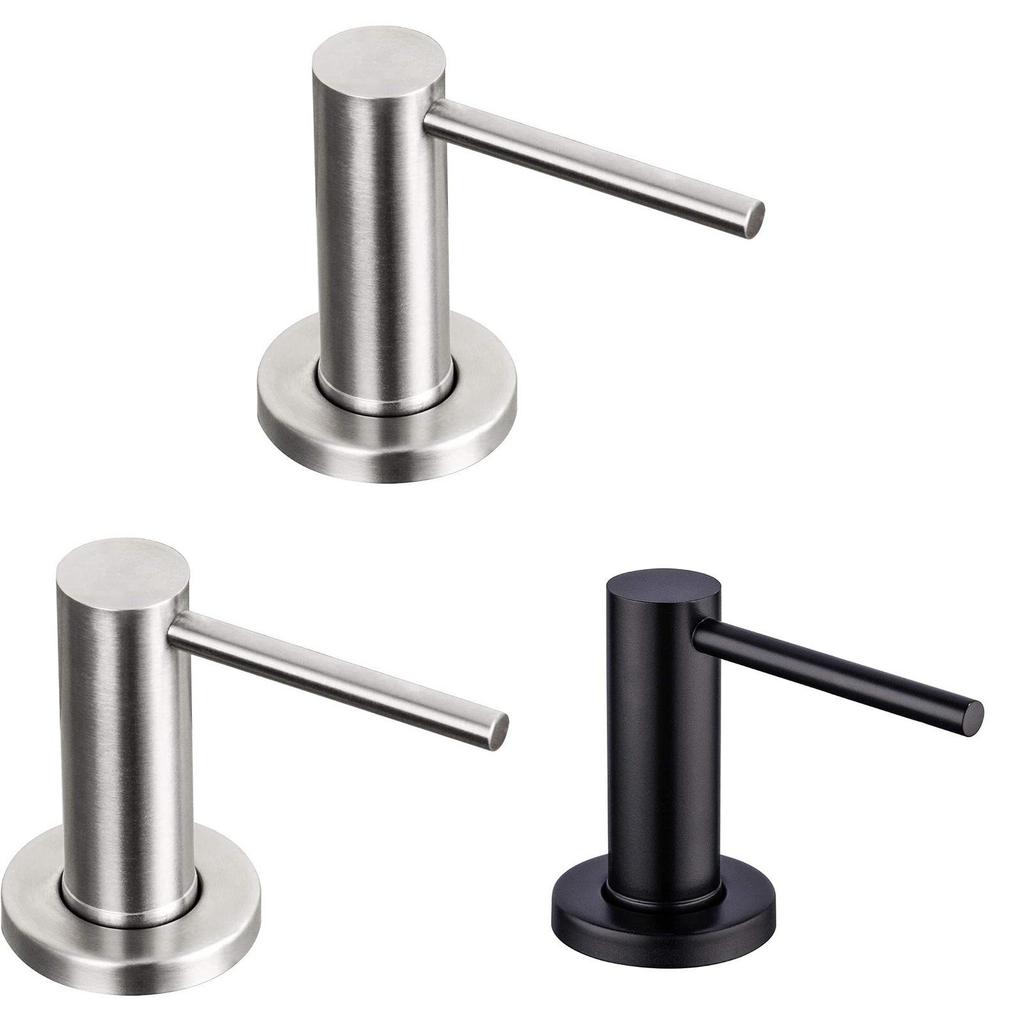 Modern Minimalist 304 Stainless Steel Soap Dispenser With Push Button For Kitchen Bathroom Use