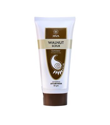 Facial Scrub with Walnut (50 G), Walnut Scrub, Jiva