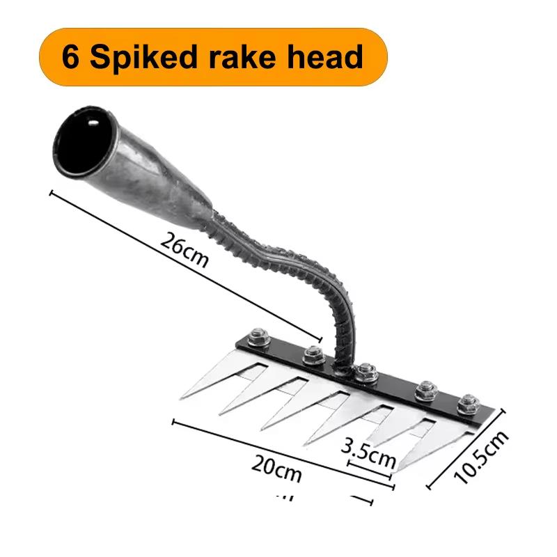 5/6/7/8 Teeth Metal Rake Garden Manual Aerators Tool Farming Iron Weed Weeders for Gardening and Weeding  Agriculture Hand Tools