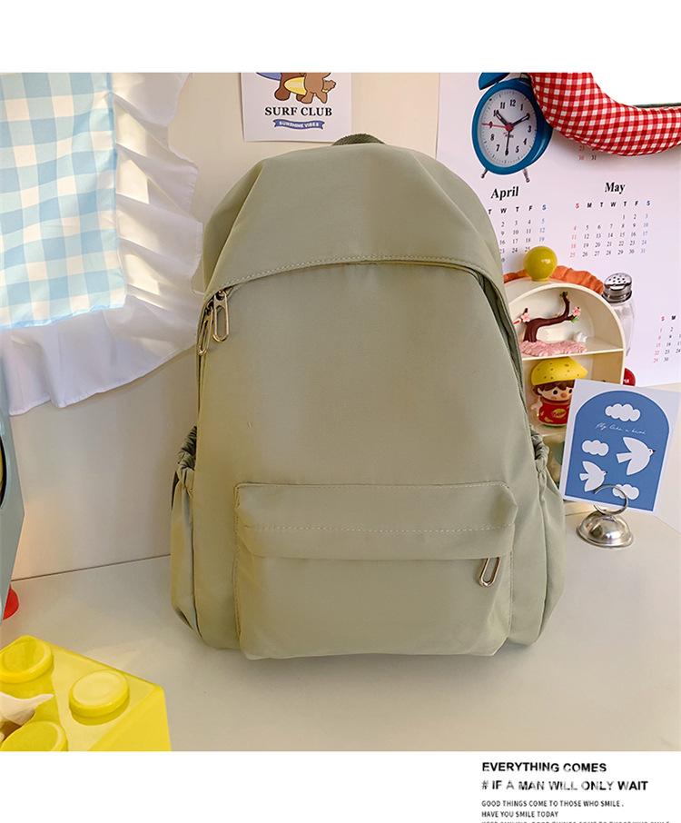 Schoolbag Japanese leisure large capacity ins wind travel backpack new trendy Korean version solid color simple student backpack