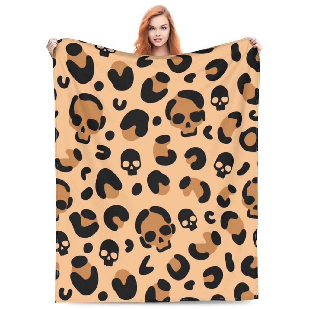 Leopard Print Flannel Blanket Digital Print Blanket Student Blanket Sofa Blanket