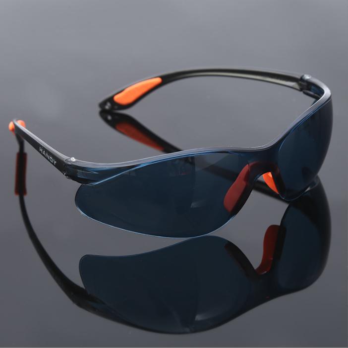 Lab Work Safety Eye Protective PC Material Anti-Impact Wind/Dust Proof Chemical Resistant Half-Frame Goggles YHLB Brand Clear