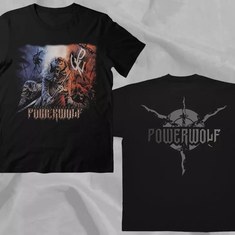 Powerwolf Band Vintage Black New Double Sided T-Shirt Unisex T-Shirt M