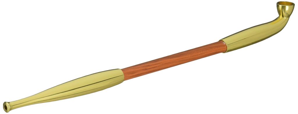 Tsuge Marufuku Giseru Pipe, Gold, Large, #50931