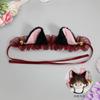 Cute Animal Ear Dress Up Doll Maid Style Cat Ears hairband Cotton doll headwear  20cm Doll
