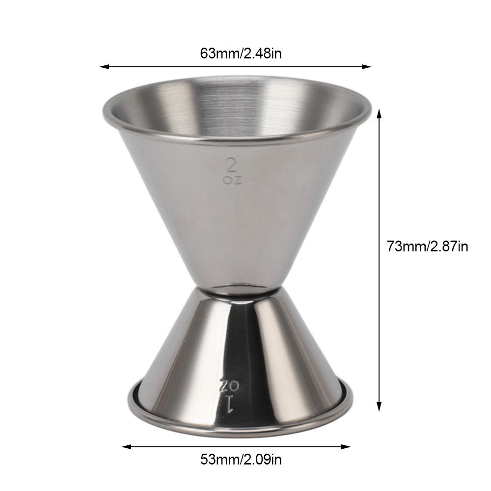 Double Head Design Double Head Measuring Cup Mirror Glossy Finish Stainless Steel Jigger Family