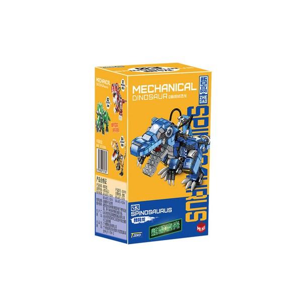 LIN07 Mini Block Dinosaur Robot Spino DZ4101-3LI, smíšené barvy, oblíbené korejské hračky