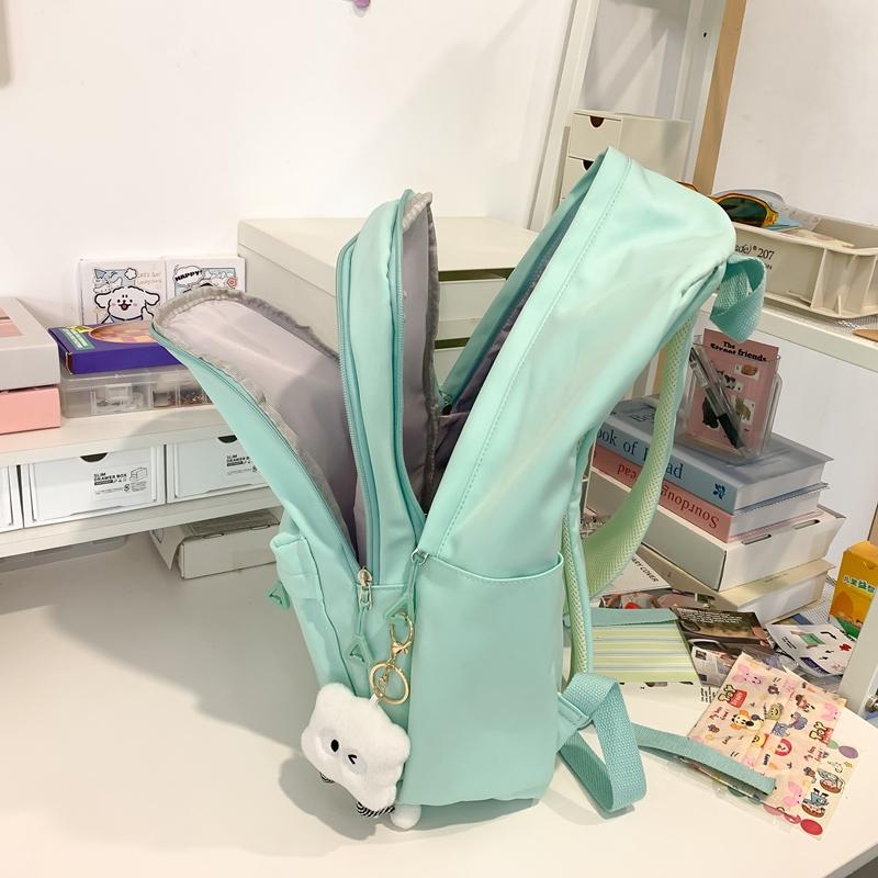 Letter Print Women's School Bag Large Capacity Backpack Student Travel Backpack