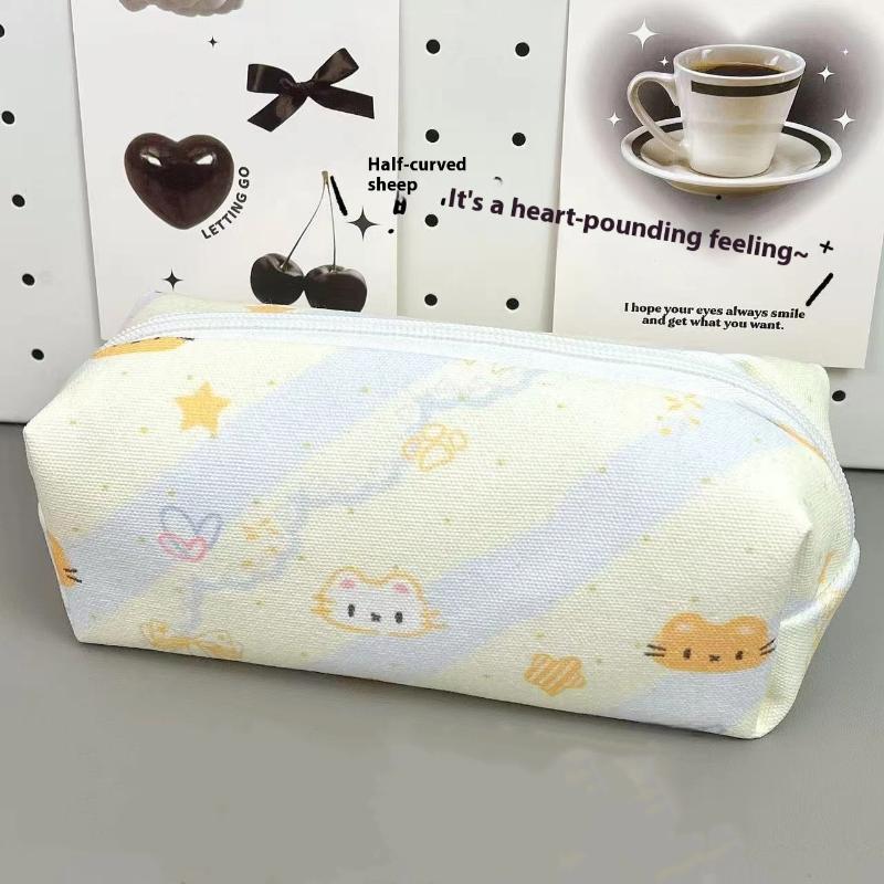 Cute Cat Pencil Box Cartoon Cat Large Capacity Pencil Case Multifunctional Storage Bag Cosmetic Bag Student Stationery Gifts