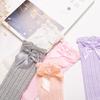 32cm Kids Girls Lace Bowknot Knee High Knee Long Soft Cotton Socks Stockings