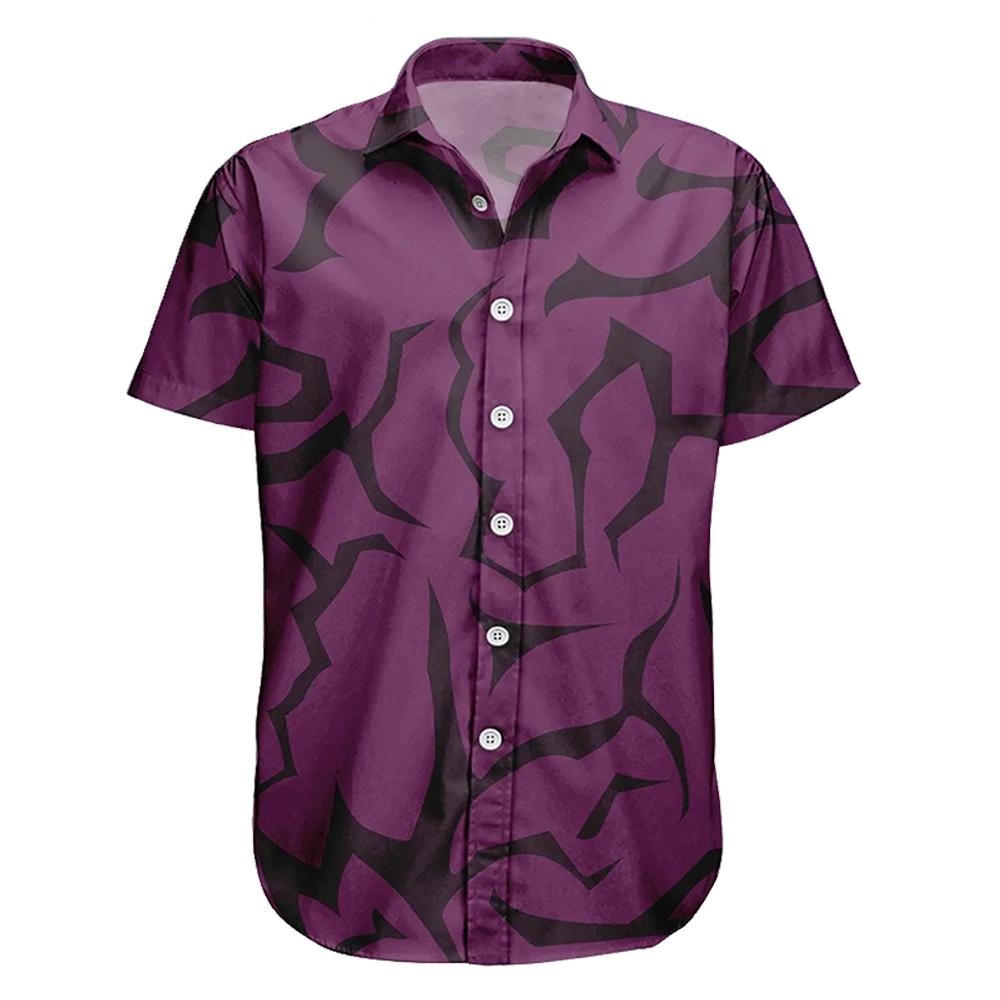 

Kpop Demon Hunters Saja Boys Button Up Shirt Fashion Men Hawaiian Style Shirts Cosplay Costume Loose Casual Male Tops Streetwear XXXL