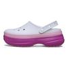 Crocs Clogs Round Toe Thick Sole Hole Shoes Women clogs White Purple 211355-5BV