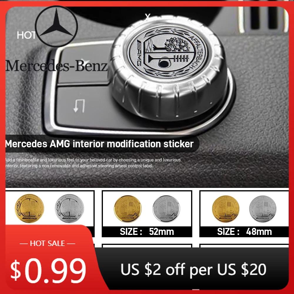 Car Sticker 3D Sticker Emblem Decor Car Ignition Switch Start Button Cover For Mercedes Benz S205 C205 X253 W176 W213 W117 GLA G
