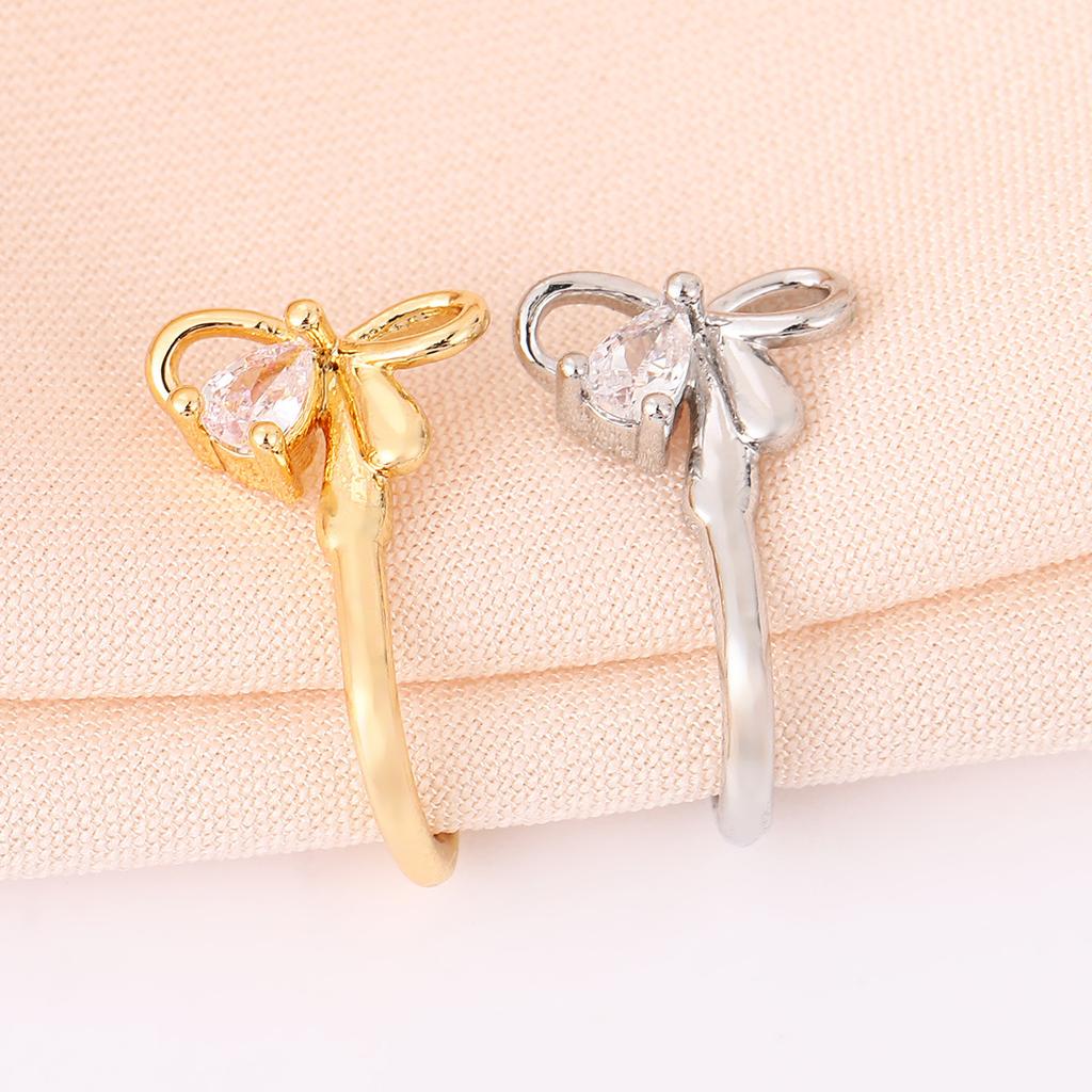 Delicate Bow Nose Stud Sweet And Fresh Niche Design Nose Ring Personality Fashion Creative Nose Clip