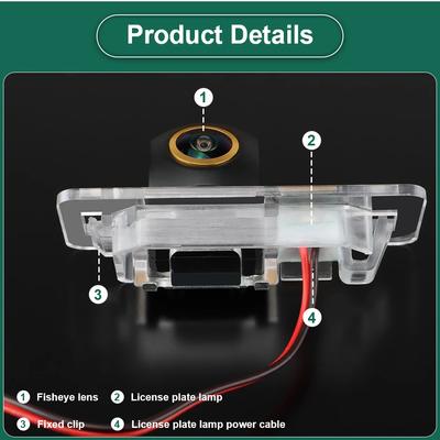 Câmera de visão traseira de ré para veículo AHD 1080P para BMW X5 E70/F15 X6 E71/F16 BMW 3 E90/E91/E93/F30/F34 BMW 5 E39/E60/F10/F11