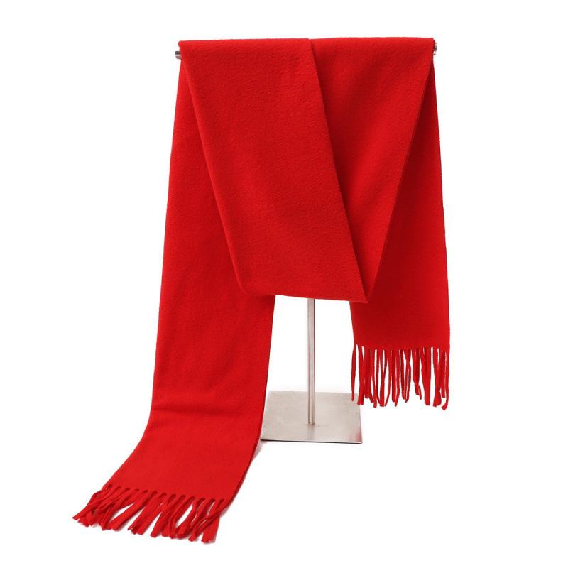 Red Scarf New Year'S Red Blessing Scarf Embroidery Logo Annual Meeting Scarf Winter Corporate Annual Meeting Opening Event Gifts