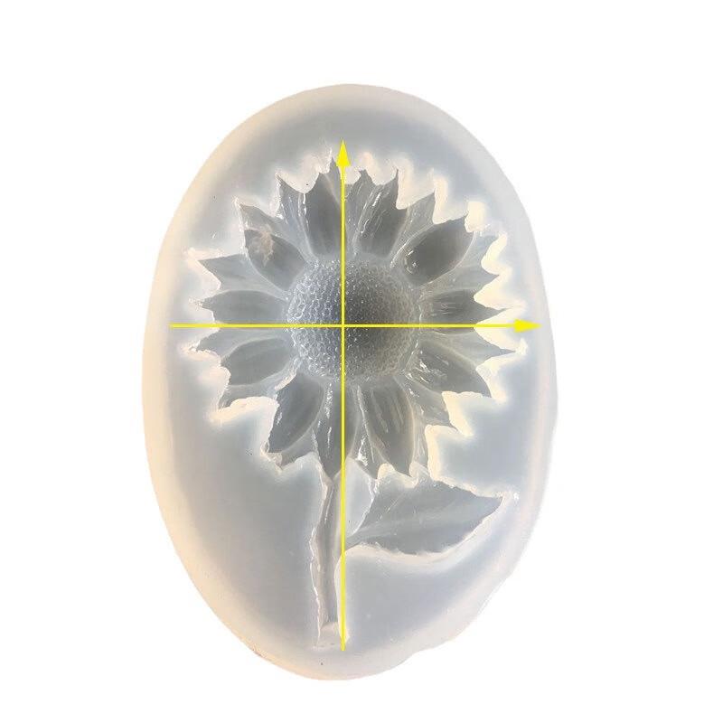 3D Glossy Sunflower Epoxy Resin Mold