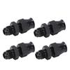 4PCS AN6 Adapter Male Thread Aluminium Alloy Leakage Proof with Brass Ferrule for Liquid Gas Diesel Oil 5 16in