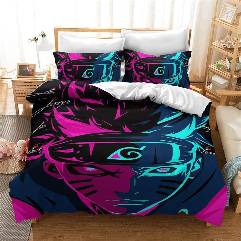 Japan Anime Red Cloud Bedding Set 3d Printed Duvet Cover Sets Pillowcase Twin Full Queen King Size Akatsuki Comforter Cover Sets