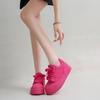 Damen-Freizeitschuhe mit dicker Sohle und Schnürung, neuer Sommer-Nischen-College-Stil, runde Zehenpartie, geringe Absatzhöhe, einzelne Damen-Schuhe