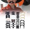 Halloween 16 Styles Fake Moustache Artificial Beards Novelty Sturdy Lifelike Costume