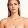 Jewelry Bubble Cross Chubby Pendant Necklace Collar Chain