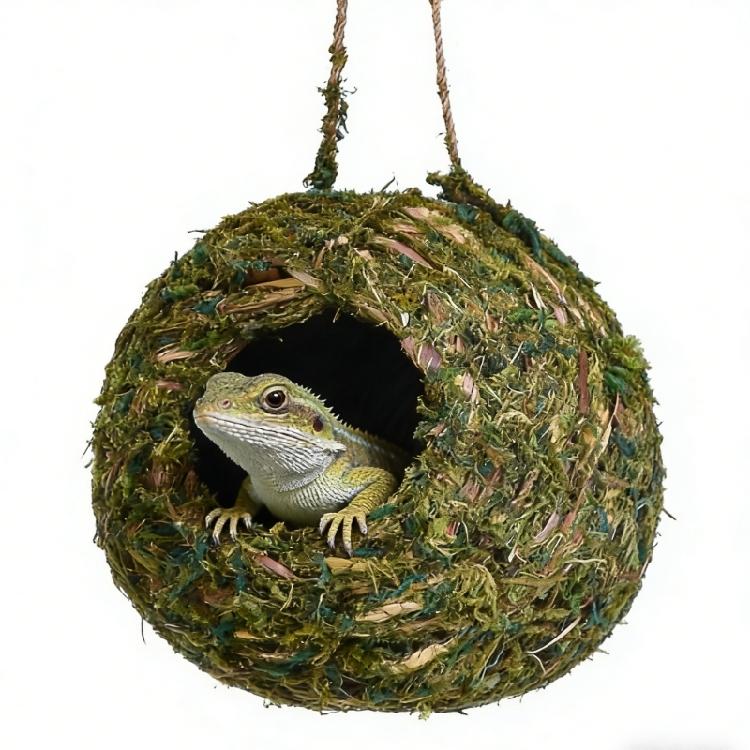

Artificial Moss Cave Shelter Place Habitats Decors For Amphibians And Reptiles Climbing and Entertainment Tanks Accessory 1