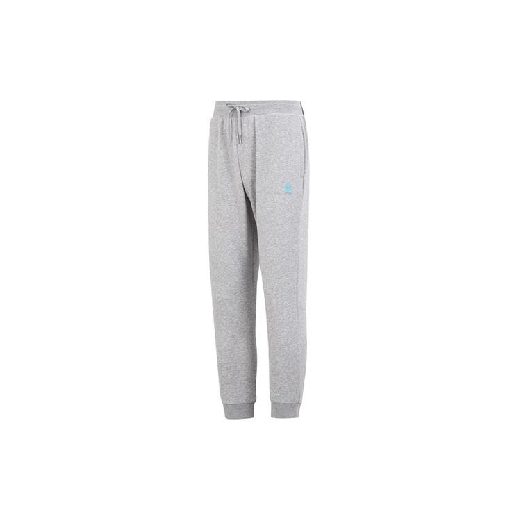 Adidas Knitted Sweatpants Men's Gray Moderate Cuffed Pants IA4951