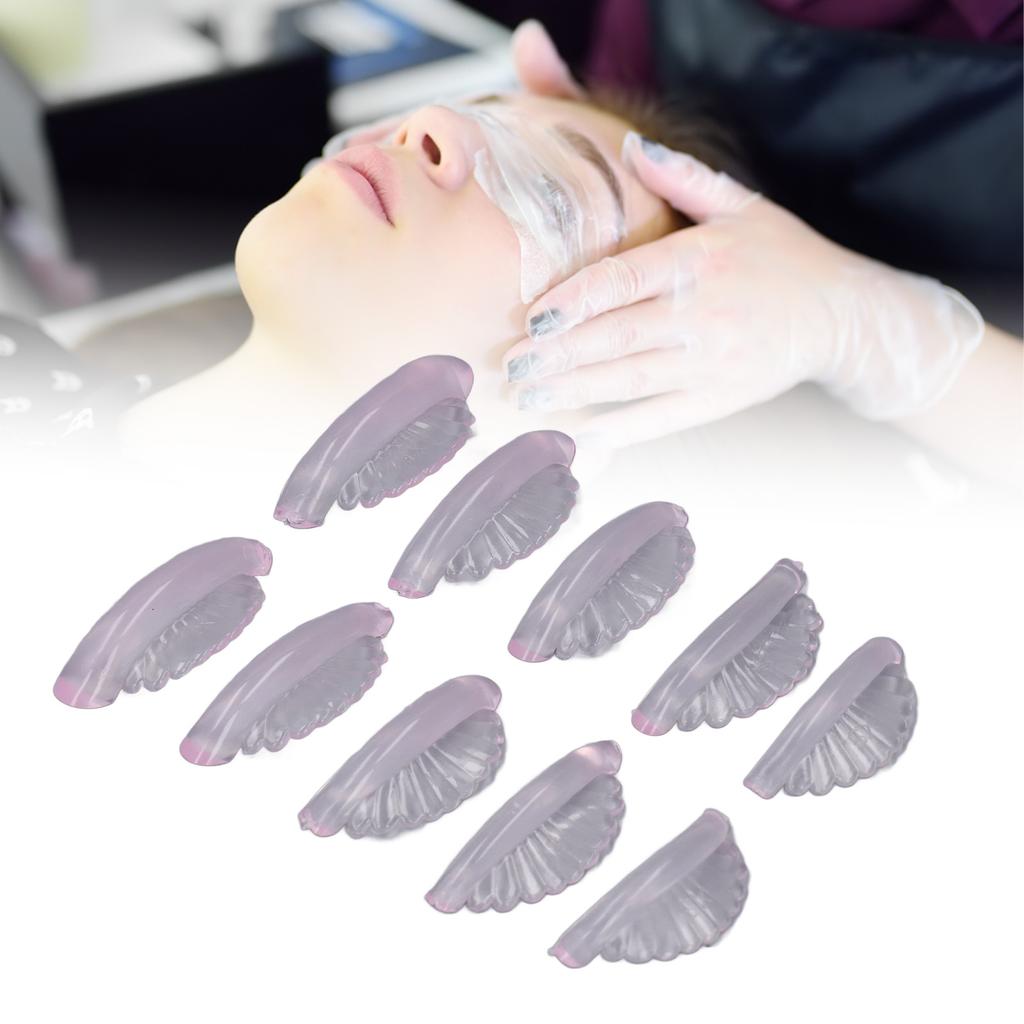 5 perechi Roz Shell Bigudiuri pentru Lifting Gene Siliconic Moale Extra Lat Instrumente Auxiliare Pad Autoadeziv pentru Ondulat Gene pentru Machiaj Salon de Frumusețe