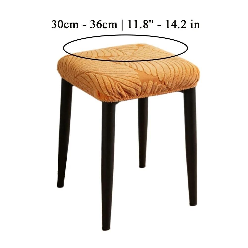 1Pc Washable Seat Cushion Covers Removable Plush Chaircover New Square Stool Case Dining Chair
