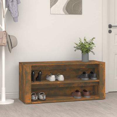 Vidaxl Shoe Rack, Smoked Oak, 100X35X45 Cm