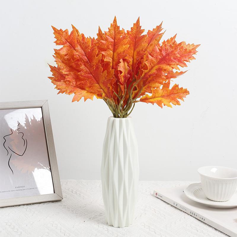 10Pcs Artificial Leaf Plant Bouquet Fake Leaf for Home Room Decor Garden Wedding Marriage Decoration Outdoor Garland Ornaments