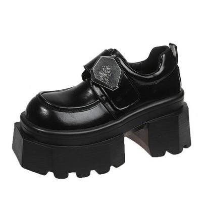 Moda 9CM Nowe Wiosenne Damskie Czółenka Mary Jane Sznurowane Mokasyny Dziewczęce Buty Lolita Kaczuszka Wysokie Obcasy Platforma Czółenka Buty Cosplay Damskie Buty
