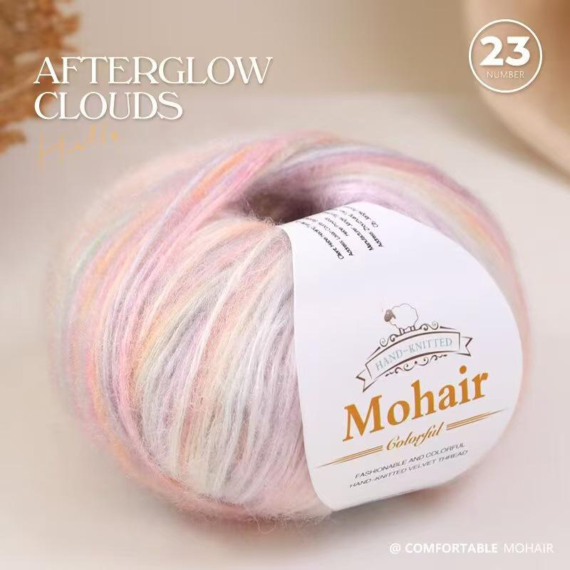 Silk Mohair Gradient Yarn for Hand-Knitted Shawls and Sweaters