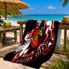 Asciugamano da Spiaggia con Stemma Exeter City Fc, Asciugamano da Spiaggia in Microfibra, Leggero e Asciugatura Rapida, per Viaggi Estivi, Fan della Piscina, Regalo di Compleanno