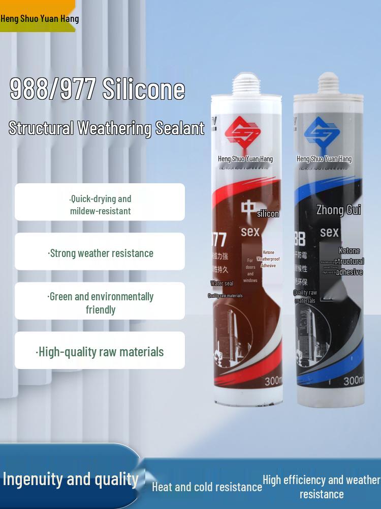 Weather-Resistant Black Silicone Sealant for Doors and Windows