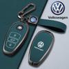 Per VOLKSWAGEN Lega di Zinco Pelle Custodia Protettiva Portachiavi Smart per Auto Guscio Porta Chiavi per VW Touareg L2032 Portachiavi Keyless