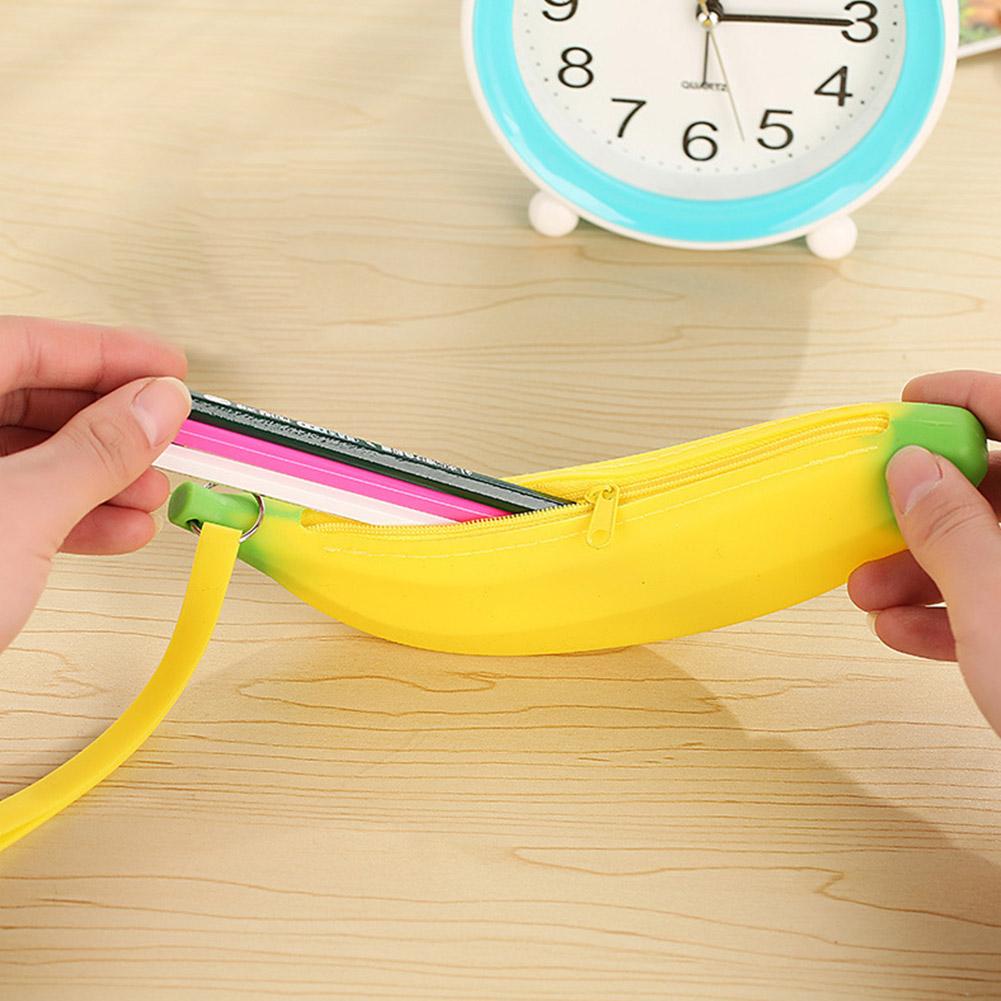 Cute Kawaii Banana Silicone Coin Purse Jelly Coin Purse Wallet Key Earphone Organizer School St Y4D9