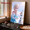 Frozen Elsa Series Pearl Effect Frameless Art | Olaf & Snowflake Winter Scene Accents | Sophisticated Art Decor for Modern Home & Gallery