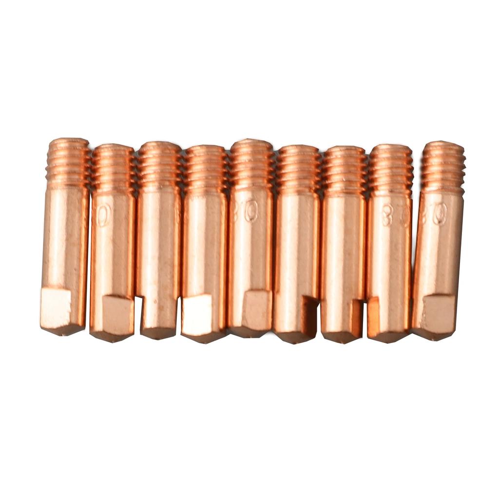 Household Welding Torch Kit Parts Holder M6 MIG/MAG Smooth Tip Wear Parts 0.8mm 24pcs / Set Contact Cylinder New