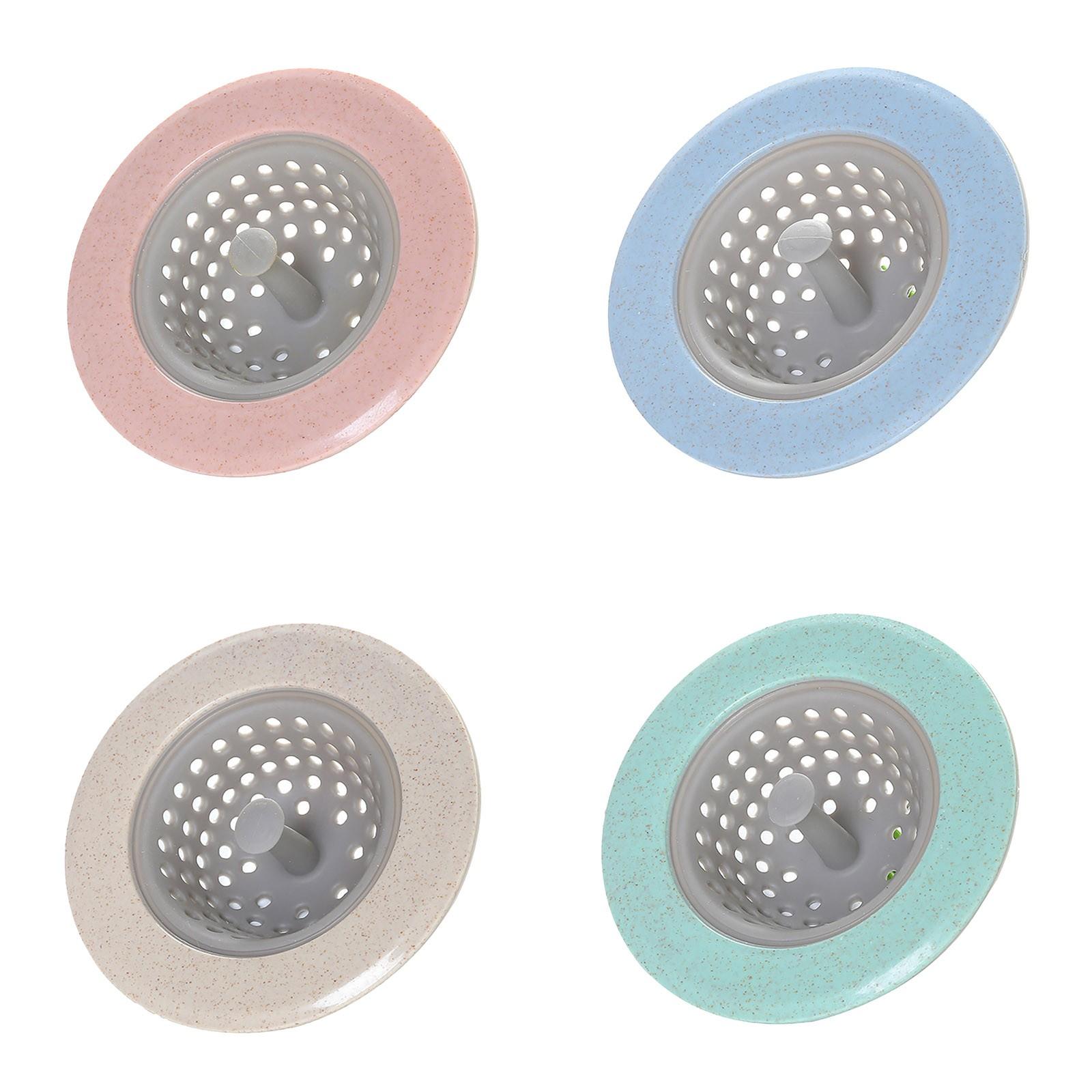 

4PC Раковина Не Засоренный Сливной Фильтр Сетчатый Кухонный Мусор Силиконовый Круглый зелёный