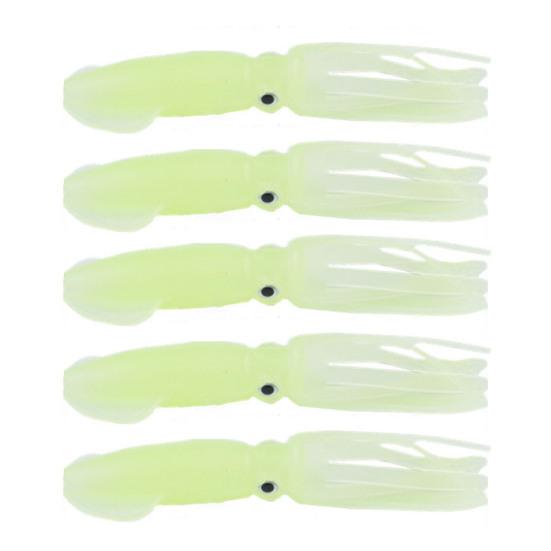 5Pcs Squid Soft Baits Fishing Lures Realistic Looking Natural Swimming Posture Luminous Effect Artificial Soft Fishing Lures