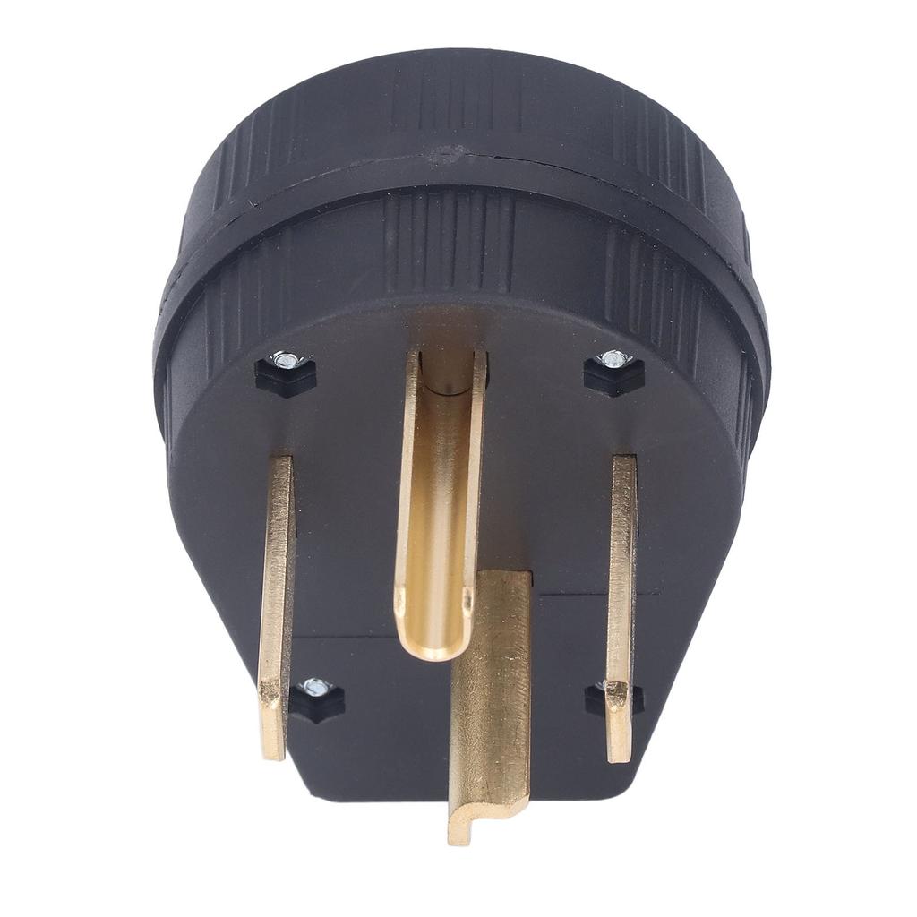 4 Hole Industrial Plug PA66 Plastic Brass Straight Power Plug Connector 30A 125V 250V