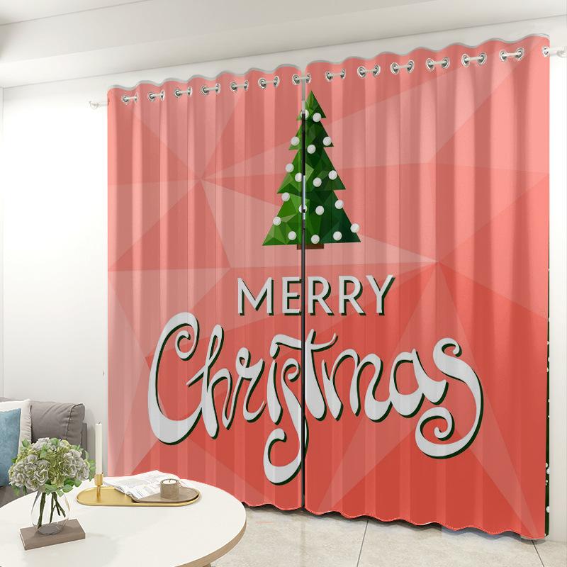 Weihnachtsvorhänge Schlafzimmer Wohnzimmer Balkon Verdunkelungsvorhänge Büro Hotel Isolationsvorhänge