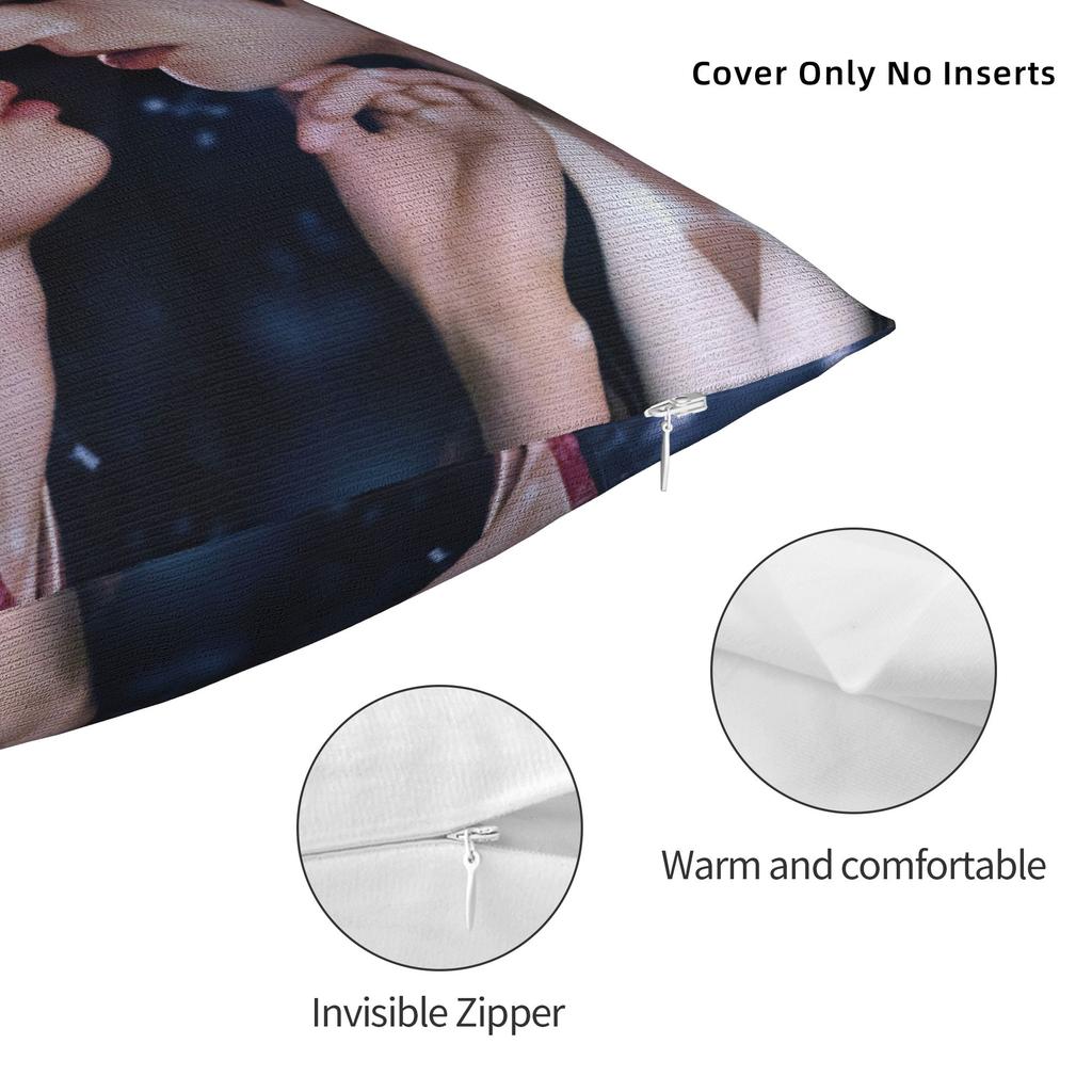 Pursuit of Jade Zhu Yu Square Pillow Case TV Drama Cushion Cover Funny Zipper Decorative Pillowcase for Sofa 40x40cm
