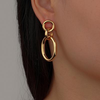 2022 New Women Stainless Steel Unusual Chain Earrings Fashion Drop Earrings 2021 Punk Gothic Chain Earrings For Female Jewelry