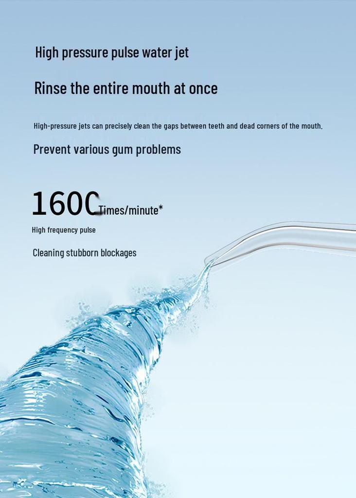 Portable Electric Water Flosser for Orthodontics & Gum Care - High Cleaning Power