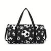 Klassischer Fußball 3D-Druck Große Kapazität Reisetaschen Tonnenform Umhängetasche Jungen Mädchen Outdoor Sporttaschen Fitnessstudio Yoga Tasche