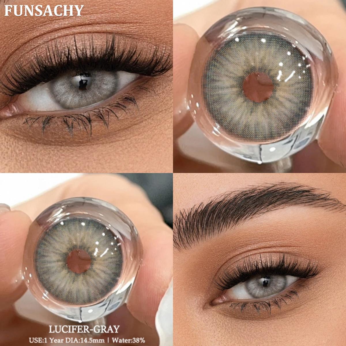 

Funsachy 1 пара контактных линз натурального цвета для глаз косметические цветные линзы коричневые контактные линзы ежегодные косметические цветные линзы для глаз
